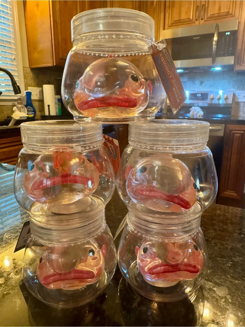 Blobfish Squishy In Clear Aquarium Shaped Container. Cutest Little Blobfish!